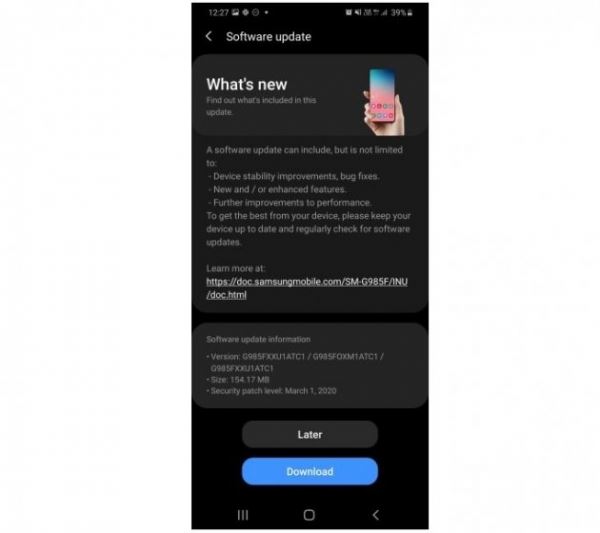 <br />
        Samsung выкатывает обновление для Galaxy S20<br />
    